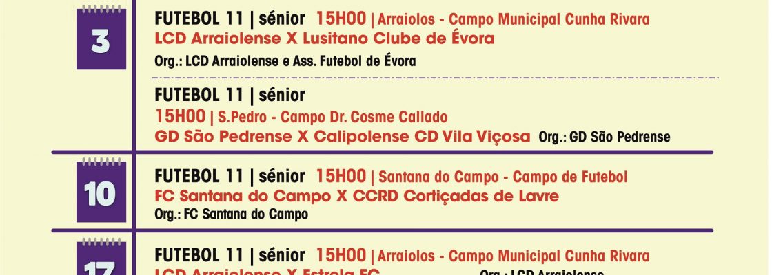 Agenda Desportiva – Outubro 2021