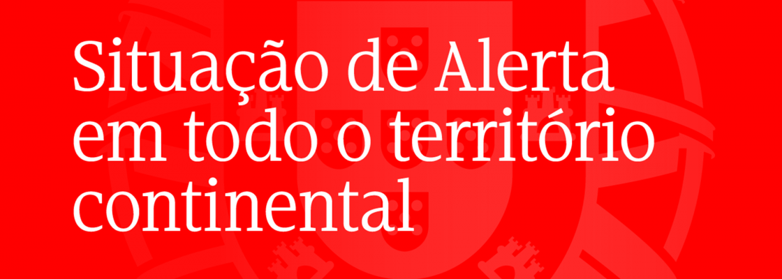 Situação de alerta prolongada até terça- feira em todo o território continental